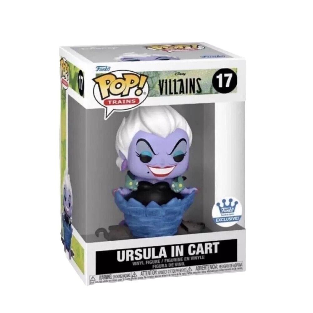 FUNKO POP! Trains Disney Villains Ursula In Cart‎ #17 Funko Exclusive! NEW